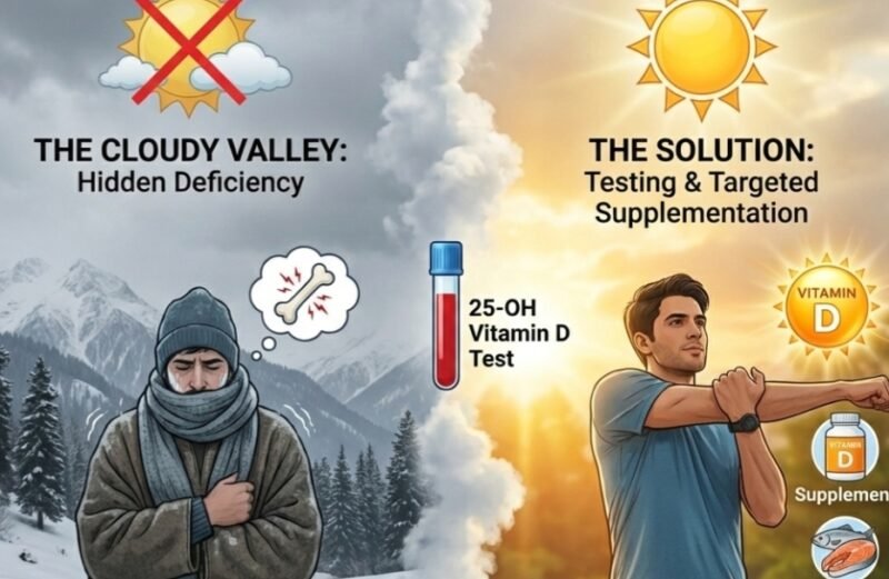 The “Sunshine Vitamin” Problem in a cloudy valley
