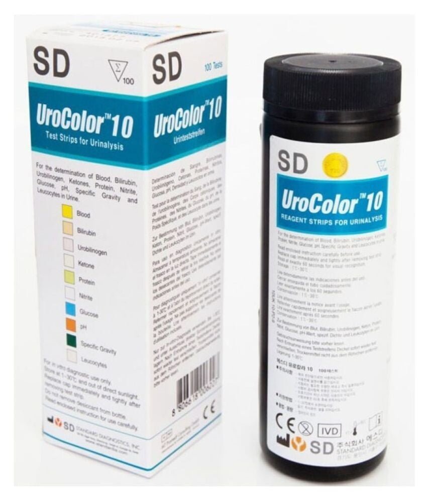 Urocolor 10 Parameter Urine Test Strips (100) - Image 2
