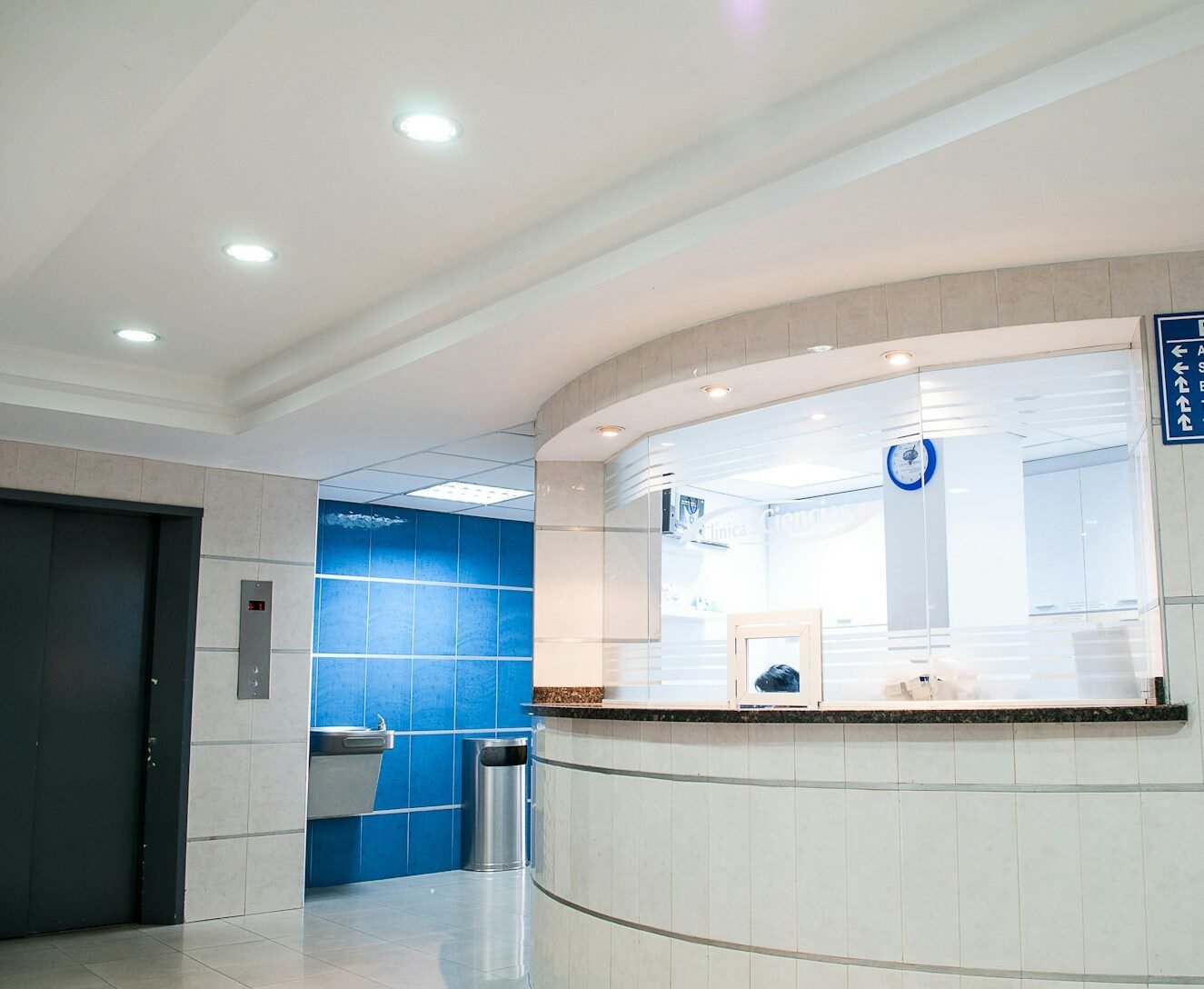 white concrete counter stand